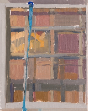 RECTORY, 111 E 9TH ST, MARION, INDIANA - KRAUSS, ROSALIND. "GRIDS." OCTOBER 9 1979 - oil on board. 10" x 8", 2015 - Suzie Dittenber