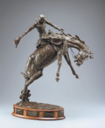 RIDIN' A RANK ONE - bronze. 33" x 28", 1993 - Grant Speed